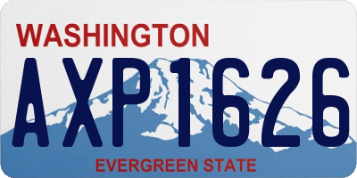 WA license plate AXP1626