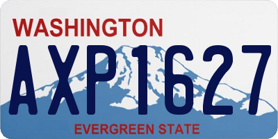 WA license plate AXP1627