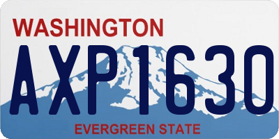 WA license plate AXP1630