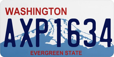 WA license plate AXP1634