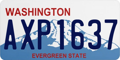 WA license plate AXP1637