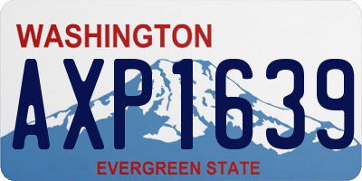WA license plate AXP1639