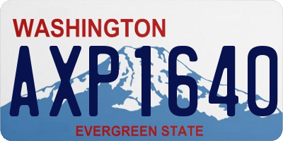 WA license plate AXP1640