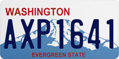 WA license plate AXP1641