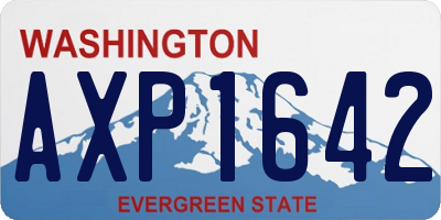 WA license plate AXP1642