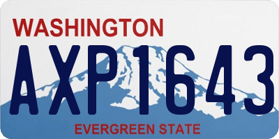 WA license plate AXP1643