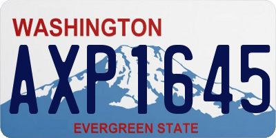 WA license plate AXP1645