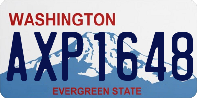 WA license plate AXP1648