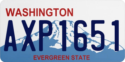 WA license plate AXP1651