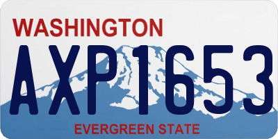 WA license plate AXP1653