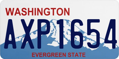 WA license plate AXP1654