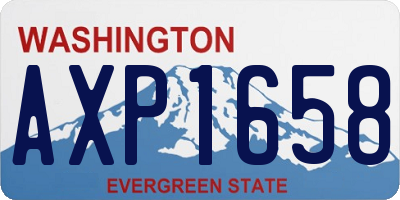WA license plate AXP1658