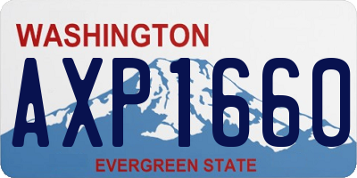 WA license plate AXP1660