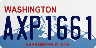 WA license plate AXP1661