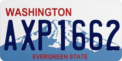 WA license plate AXP1662