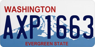 WA license plate AXP1663