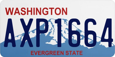 WA license plate AXP1664