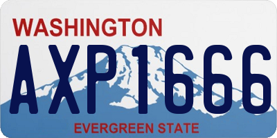 WA license plate AXP1666