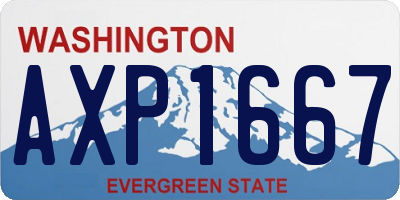 WA license plate AXP1667