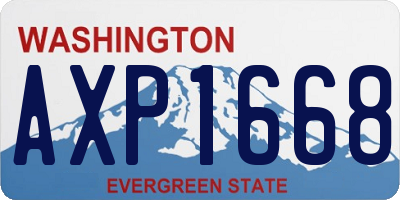 WA license plate AXP1668