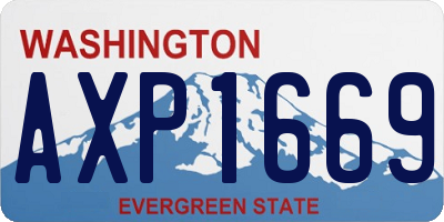 WA license plate AXP1669