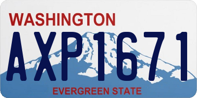 WA license plate AXP1671