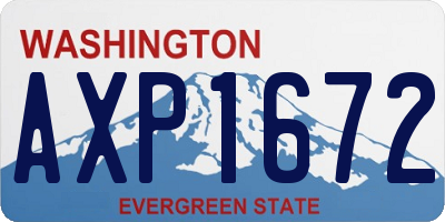 WA license plate AXP1672