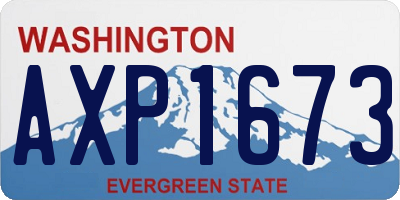 WA license plate AXP1673