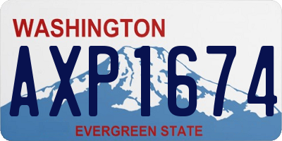 WA license plate AXP1674