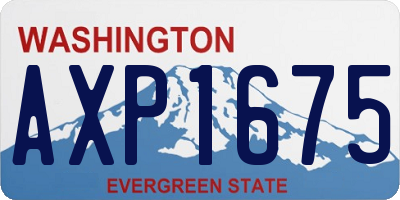 WA license plate AXP1675