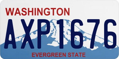 WA license plate AXP1676