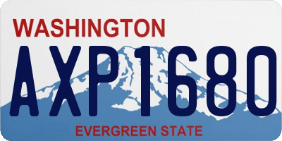 WA license plate AXP1680