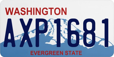 WA license plate AXP1681