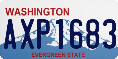WA license plate AXP1683