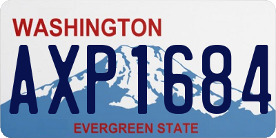 WA license plate AXP1684