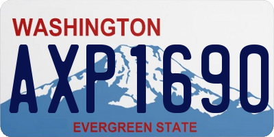 WA license plate AXP1690