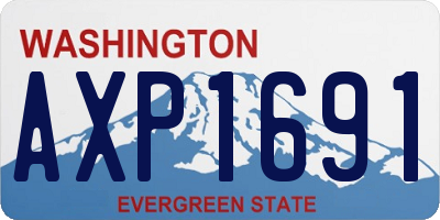 WA license plate AXP1691