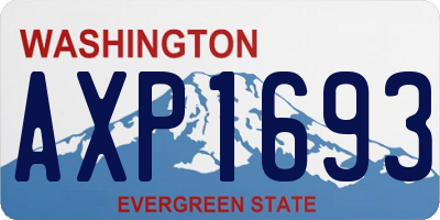 WA license plate AXP1693