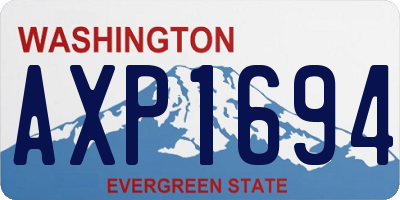 WA license plate AXP1694