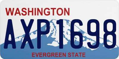 WA license plate AXP1698