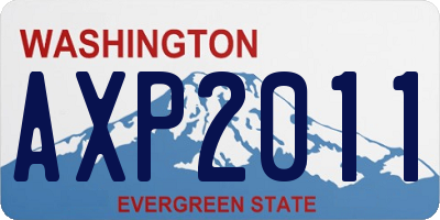 WA license plate AXP2011