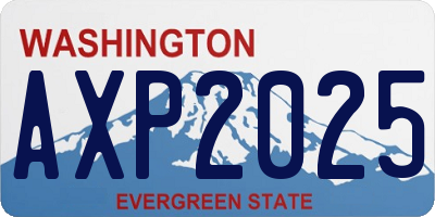 WA license plate AXP2025