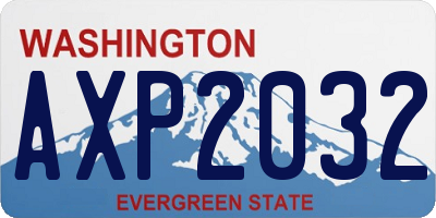 WA license plate AXP2032