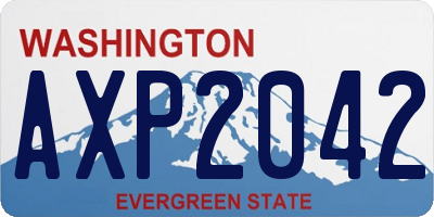 WA license plate AXP2042