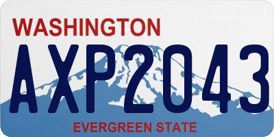 WA license plate AXP2043