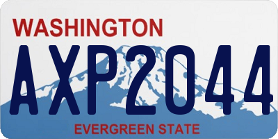WA license plate AXP2044