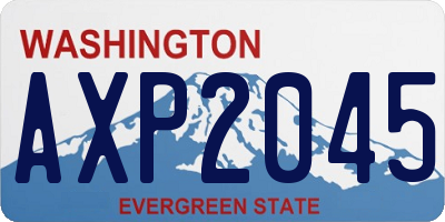 WA license plate AXP2045