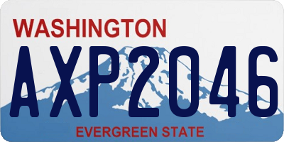 WA license plate AXP2046