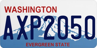 WA license plate AXP2050