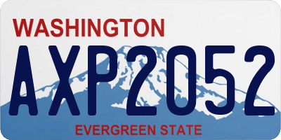 WA license plate AXP2052